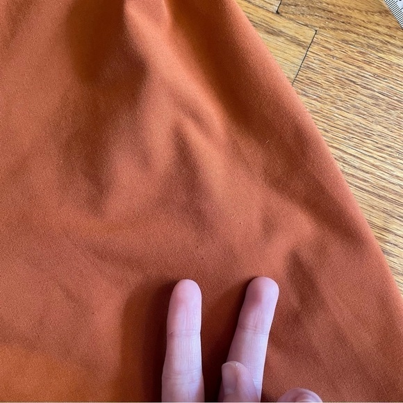 CALVIN KLEIN Plus Size Lux Highline Pants Orange High Waisted Pleated Cropped?? - Picture 14 of 14